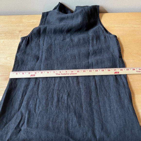 FENINI TUNIC TOP XS 100% BREATHABLE LINEN PULL ON COWL NECK CASUAL MINIMALIST - Picture 8 of 12